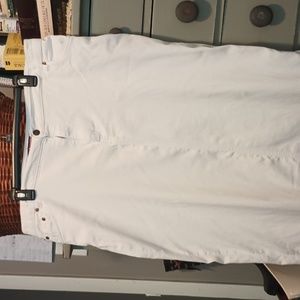 Jessica London long White Jean Skirt